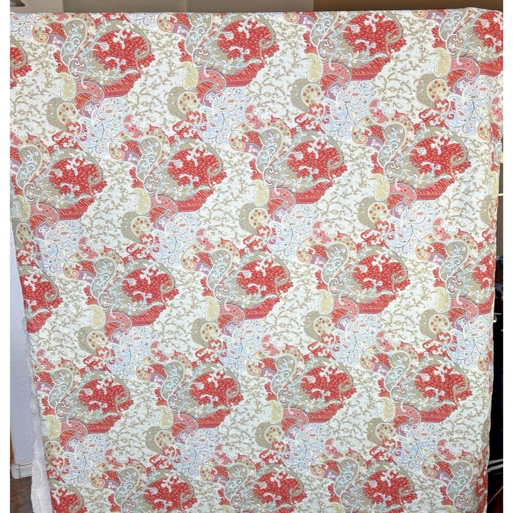 POTTERY BARN Monreal Paisley King Size Duvet Cover Cotton Button Closure Italy